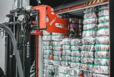 eksport odzieży używanej w kontenerach